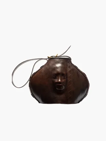 Amuka Sculpted Face With Brass Bead Work