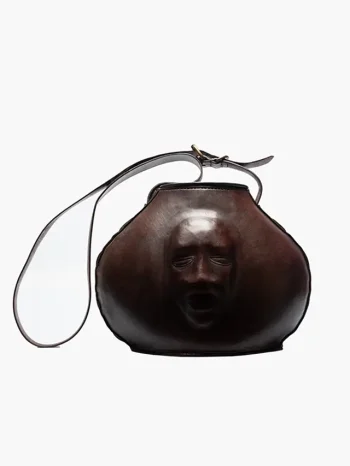 Amuka Sculpted Face With Smooth Surface, Closed Eyes And Fully Protruding Facial Form