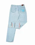 Light Wash Blue Denim – Mixed Line Beadwork Bcks