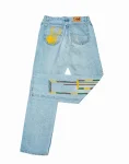 Pale Blue Denim – Abstract Geometric Beadwork