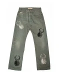 Sage Green Denim - Akire Beetle Beadwork, Rica Lewis Denim