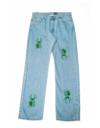 Blue Wash Denim - Akire Beetle Beadwork, Faded Glory Denim