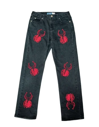 Olive Black Denim - Akire Beetle Beadwork, Liz Claiborne Denim