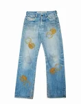 Light Stone Wash Denim - Akire Beetle Beadwork, Diesel Industry Denim