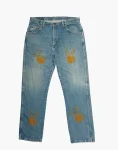 Wash Blue Denim - Akire Beetle Beadwork