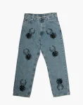 Medium Blue Denim - Akire Beetle Beadwork