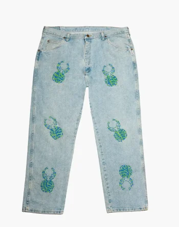 Light Wash Denim - Akire Beetle Beadwork