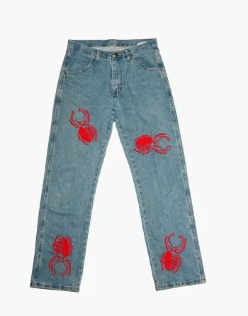 Medium Blue Denim - Akire Beetle Beadwork, Rustler