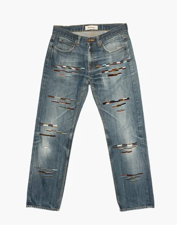 Blue Denim - Horizontal Beadwork, Dressmann Denim