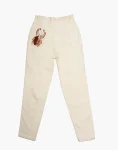 Cream Denim – Abstract Line Beadwork