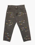 Grey Denim - Horizontal Beadwork, Wrangler Denim