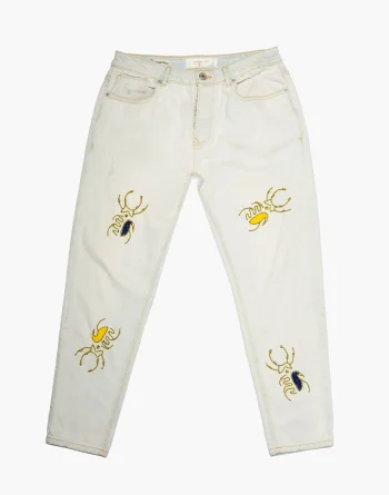 Ice Blue Denim - Akire Beetle Beadwork, Denim Co. Piece