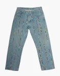 Ice Blue – Twisted Vertical Beadwork, Wrangler Denim