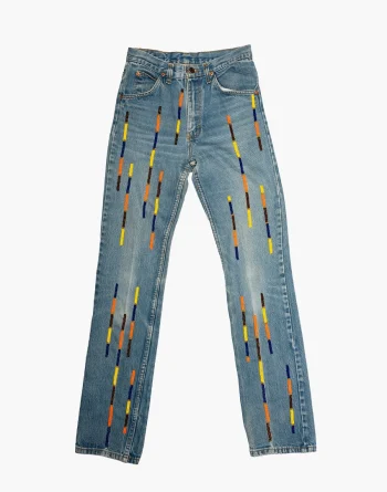 Ice Blue - Vertical Beadwork, C.S & Co Denim