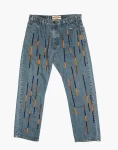 Medium Blue - Vertical Beadwork, Levi Strauss Denim