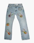 Pale Sky Blue Denim - Akire Beetle Beadwork, Calvin Klein Jeans Denim