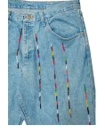 Ice Blue – Twisted Vertical Beadwork, Wrangler Denim