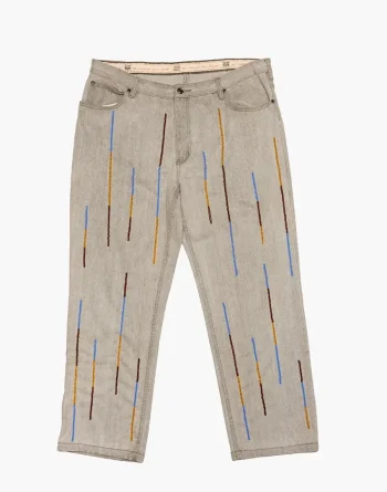 Grey Denim - Akire Vertical Beadwork