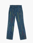 Dark Blue Denim - Akire Vertical Beadwork