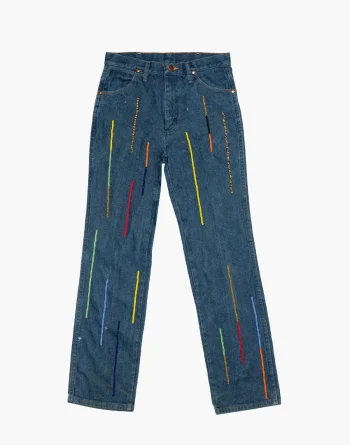 Dark Blue Denim - Akire Vertical Beadwork