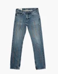 Wash Blue Denim - Akire Vertical Beadwork